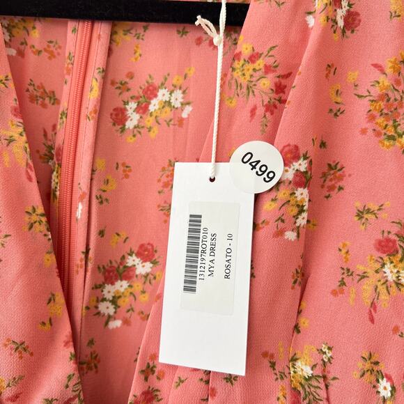 Reformation  Mya Mini Dress Floral Print Ruffled Multicolor Size 10 NWT - Picture 10 of 10